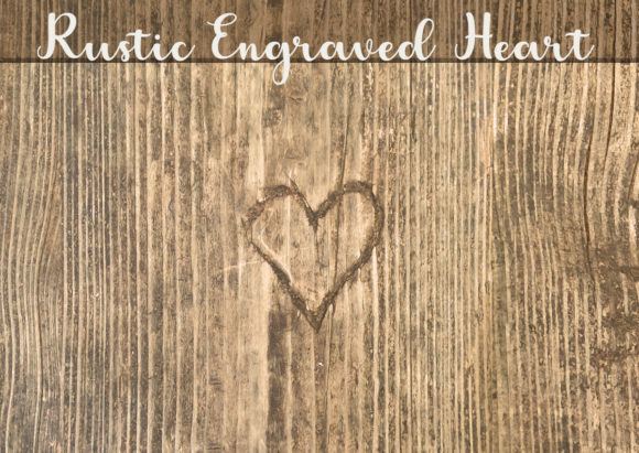 Download Rustic Engraved Heart Brown Wood Texture - Premium Resources