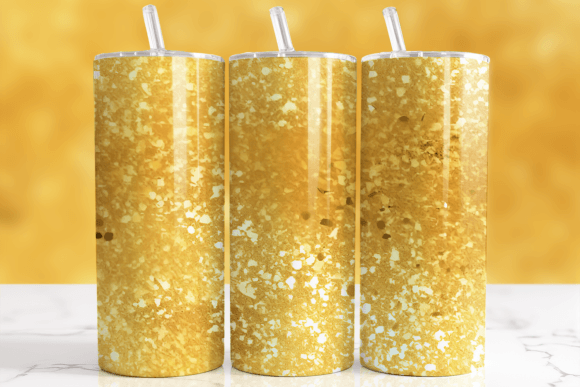 Download Golden Shimmer Glitter Tumbler Wrap - Golden shimmer Collection