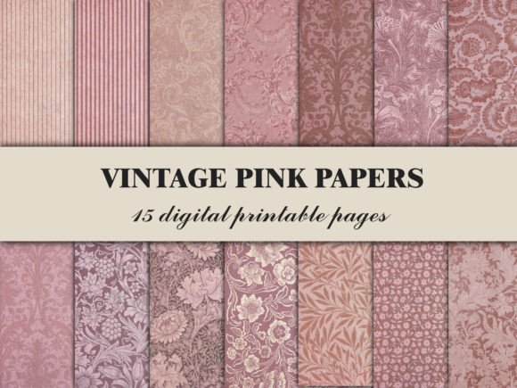 Download Pink Scrapbook Paper Vintage Pattern - Pink Collection