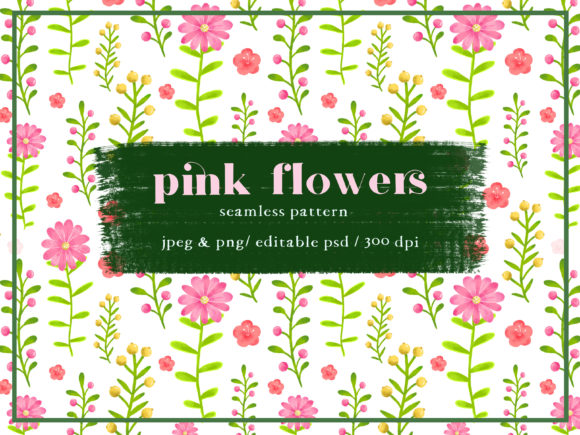 Download Pink Flowers Seamless Pattern - Pink Collection
