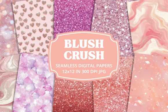 Download Blush Crush Pink Glitter Digital Paper - Pink Collection