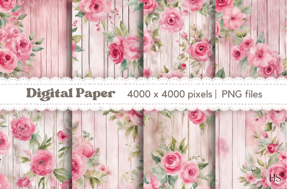 Download Pink Cottagecore Floral Wood Background - Pink Collection